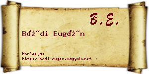 Bódi Eugén névjegykártya